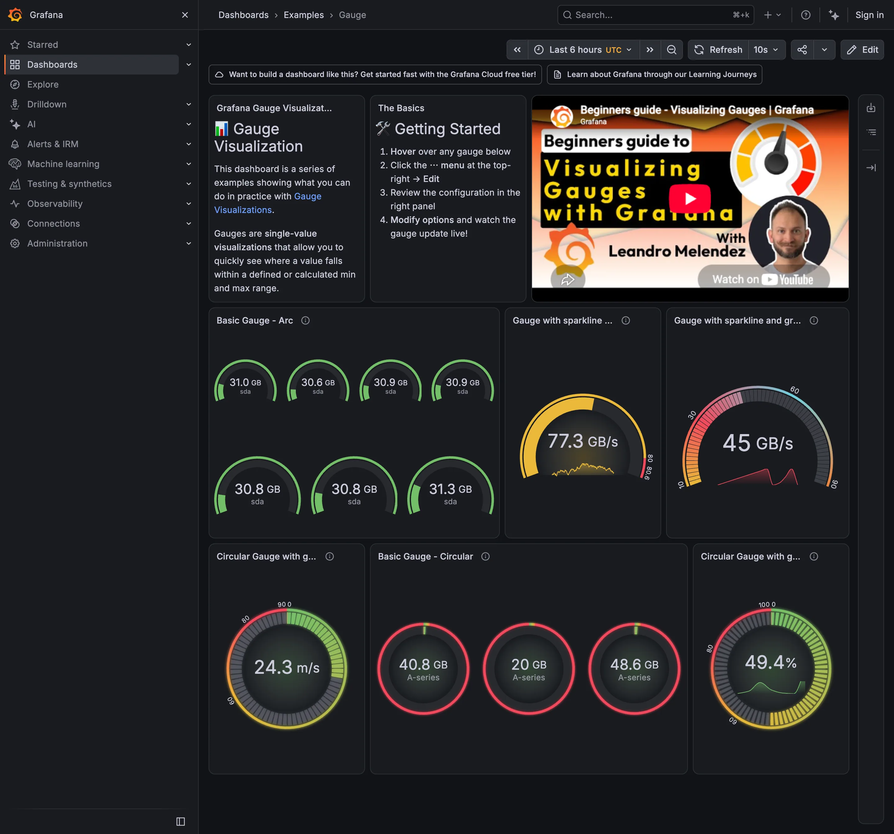 Grafana — Examples / Gauge